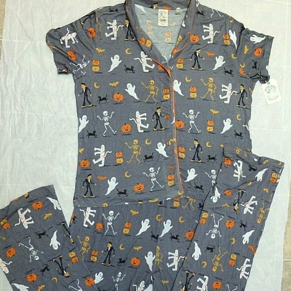 NIte Nite Munki Munki Halloween Pajama Pants Top